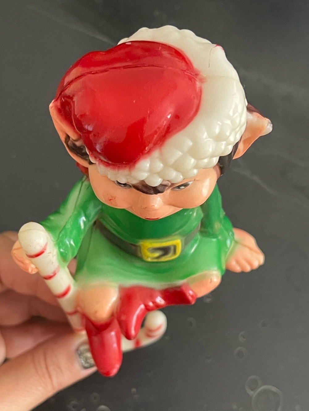Vintage 1970 stocking hangers Santa and Elf - Picture 14 of 14